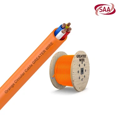 4 core and earth orange circular cable 4 core and earth orange circular cable