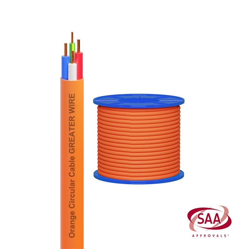AS/NZS 5000.1 16mm orange circular cable