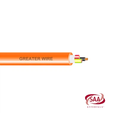 6mm orange circular cable 2 core and earth 6mm orange circular cable 2 core and earth