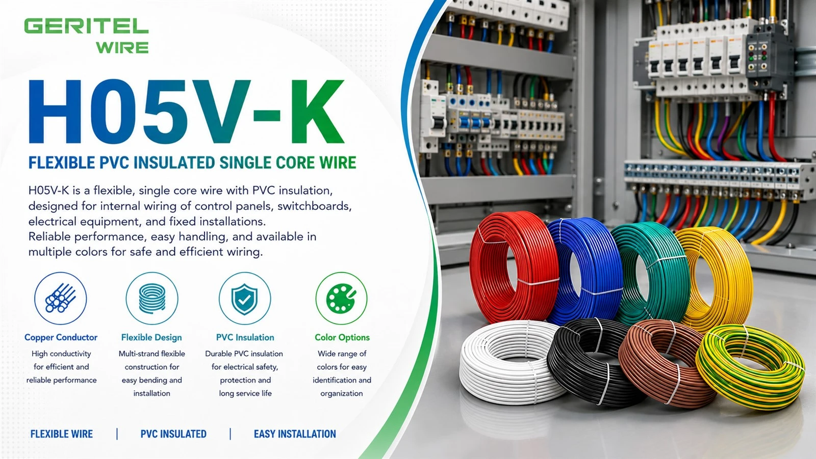 H05V-K cable for switchgear panels H05V-K cable for switchgear panels